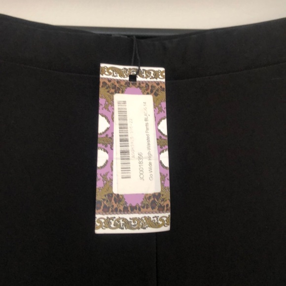 Boohoo Black Wide High Waisted Pant - Picture 2 of 2